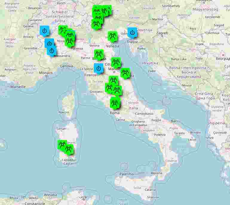Mappa Restarters Italiani